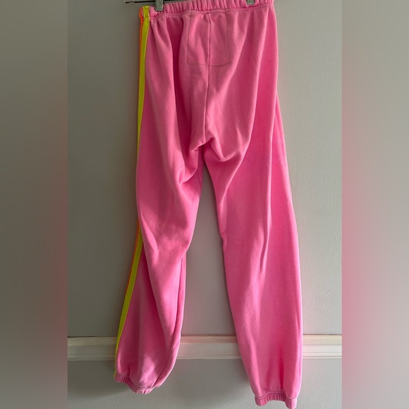 Pink Aviator Nation Neon Stripe Sweatpants - Picture 2 of 4